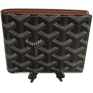 GOYARD Victoire Wallet Black/Tan Classic Bifold - Excellent!